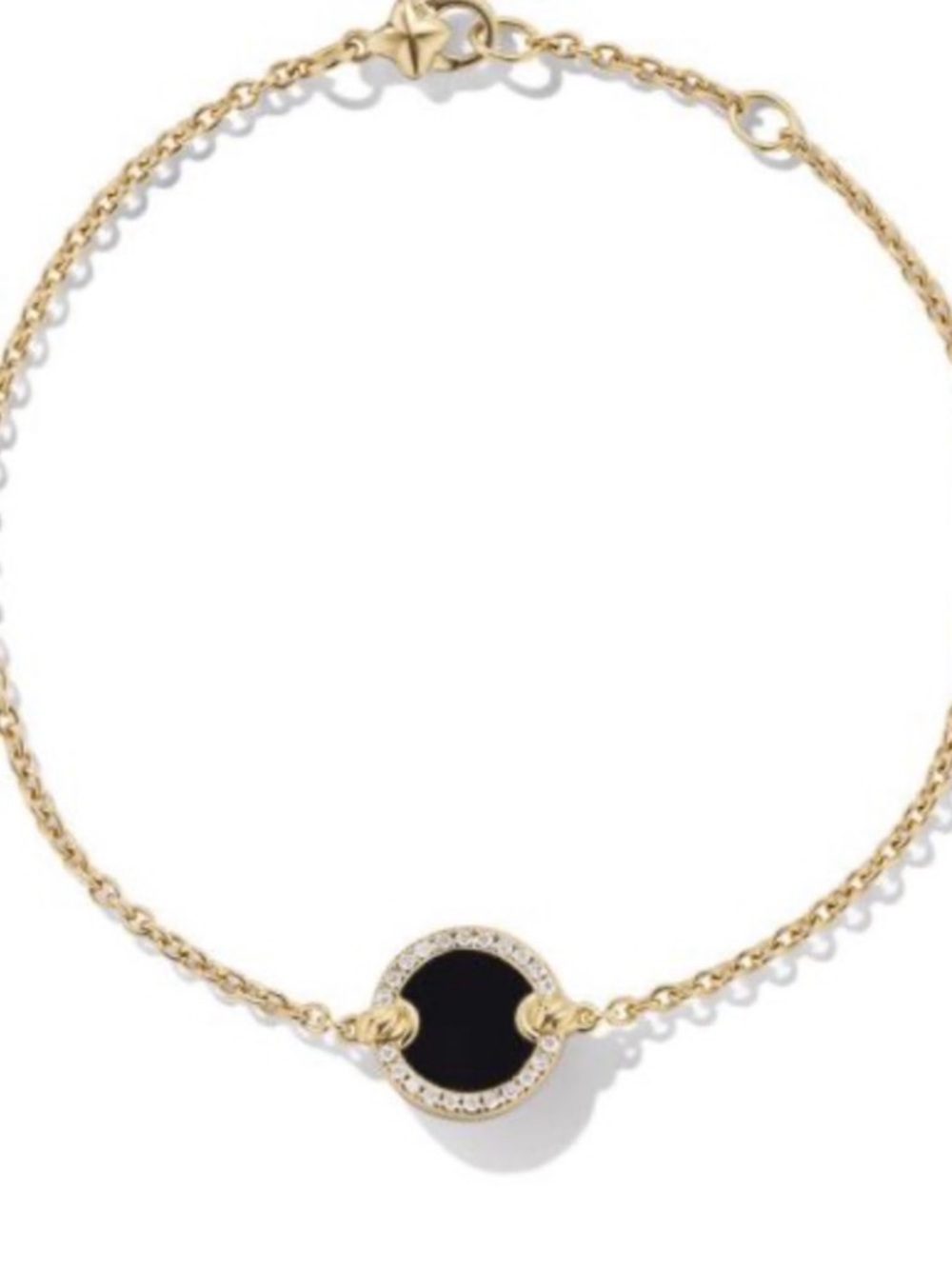 David Yurman Petite DY Elements Center Station Chain Bracelet in 18K Yellow Gold - Picture 3 of 4